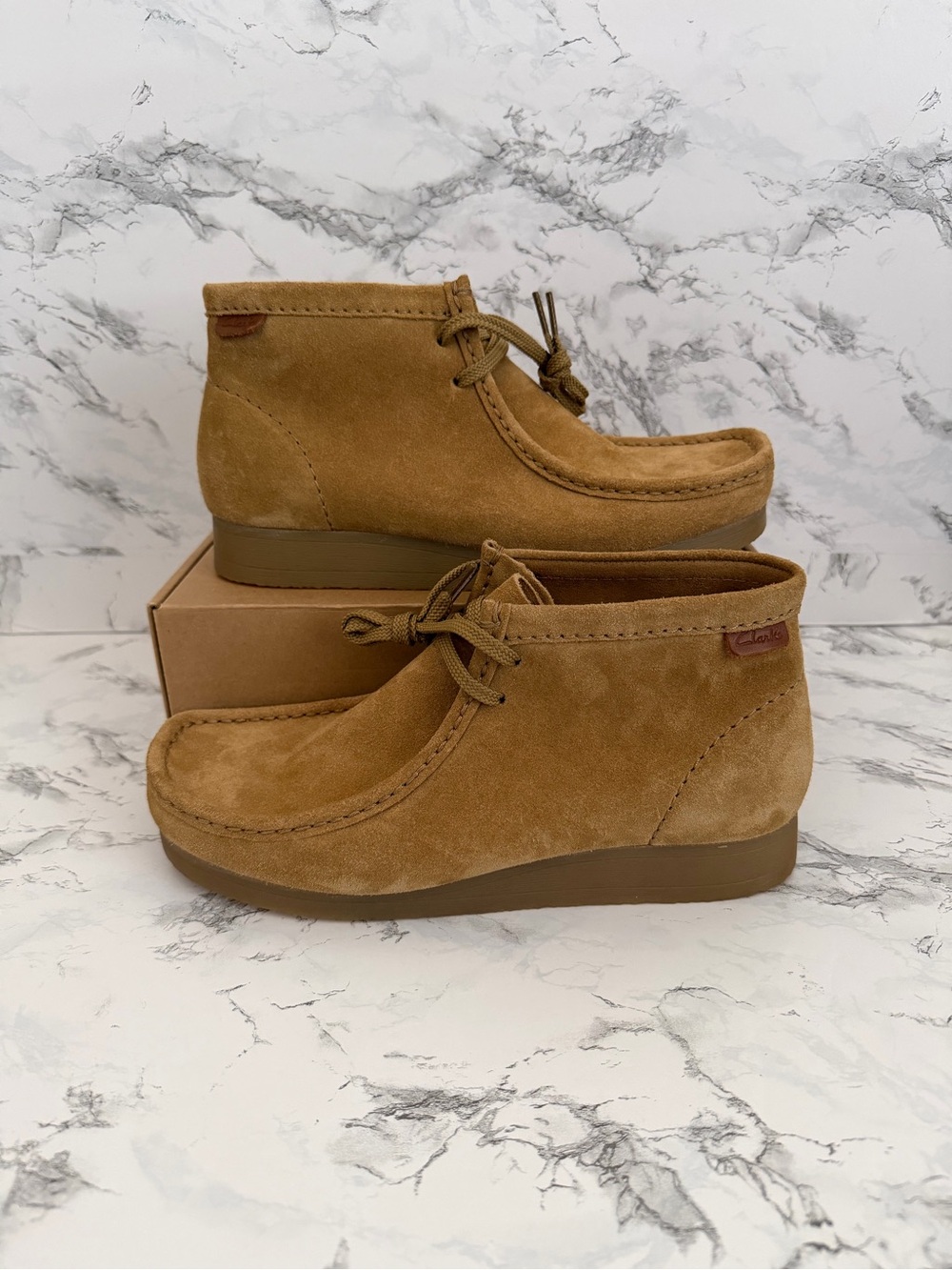 Clarks Wallaston Chukka Boots Casual Shoes Dark Sand Suede Men’s Size 10